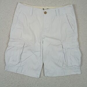 Roebuck and Co Cargo Shorts Mens 30 White 80s Style Utility Casual Cotton